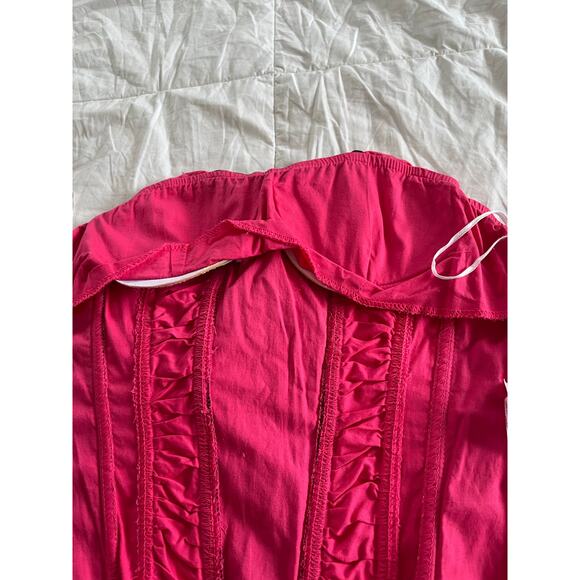 Pink & Black Lace Corset Fairycore Angelic Pinterest Famous Top Size Medium - Picture 5 of 6